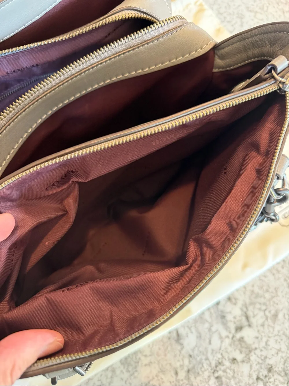 Coach Brooklyn Carryall 34 Leather Bag - Picture 7 of 11